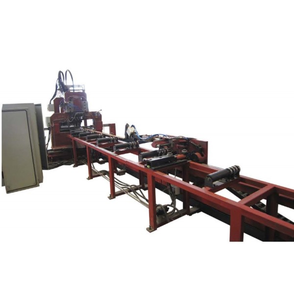 CNC Flat Steel  Punching & Cutting Line -plate width 120mm，hole φ40mm 